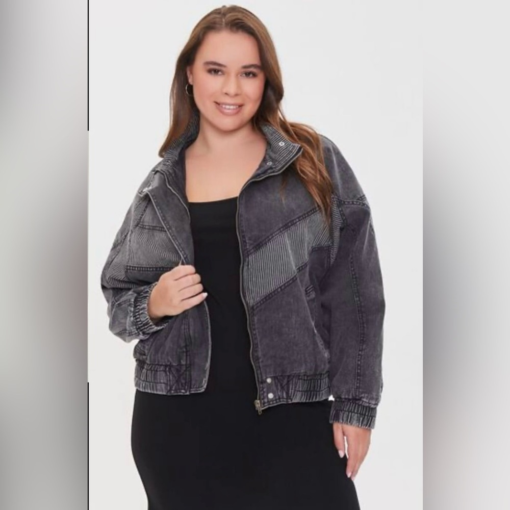 Forever 21 Charcoal Jean Jacket